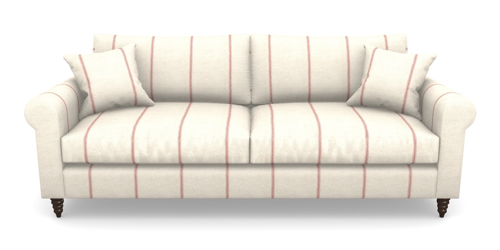 Product photograph of Apuldram 4 Seater Sofa In Grain Sack Stripe - Red from Sofas and Stuff Limited