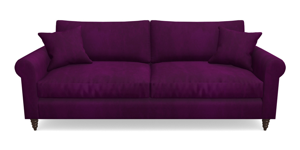 Product photograph of Apuldram 4 Seater Sofa In House Clever Velvet - Aubergine from Sofas and Stuff Limited