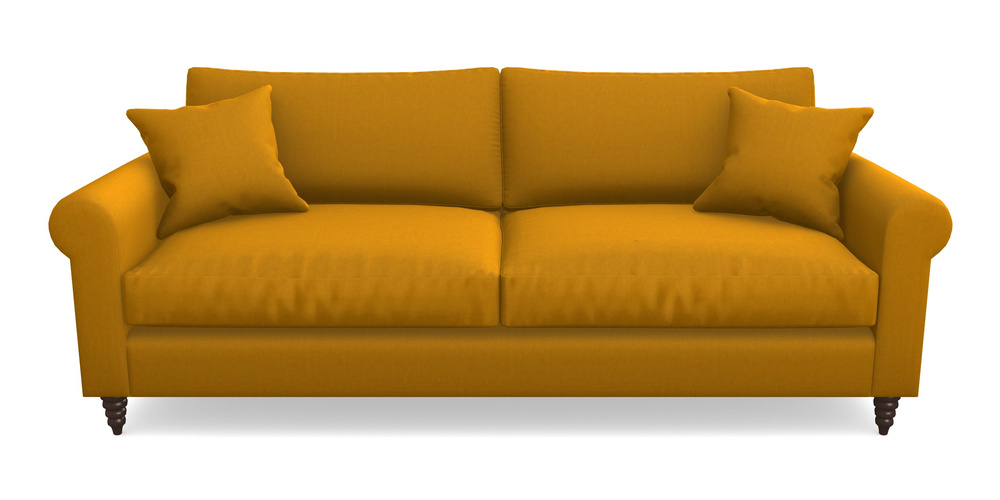 Product photograph of Apuldram 4 Seater Sofa In House Velvet - Saffron from Sofas and Stuff Limited