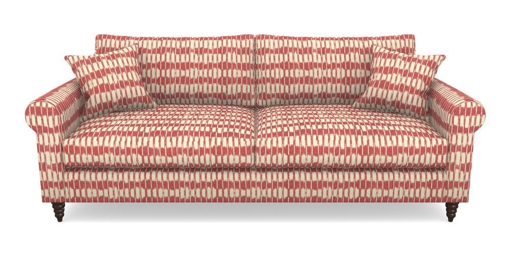 Product photograph of Apuldram 4 Seater Sofa In V A Brompton Collection - Ikat - Chilli from Sofas and Stuff Limited