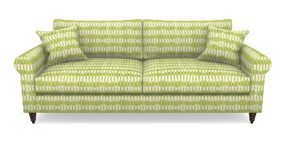 Product photograph of Apuldram 4 Seater Sofa In V A Brompton Collection - Ikat - Lime from Sofas and Stuff Limited