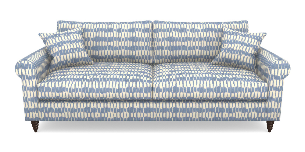 Product photograph of Apuldram 4 Seater Sofa In V A Brompton Collection - Ikat - Morning Blue from Sofas and Stuff Limited