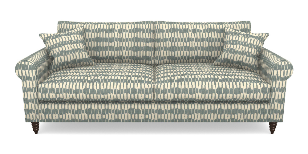 Product photograph of Apuldram 4 Seater Sofa In V A Brompton Collection - Ikat - Pebble from Sofas and Stuff Limited