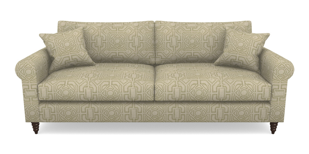 Product photograph of Apuldram 4 Seater Sofa In Rhs Collection - Large Knot Garden Linen - Olive from Sofas and Stuff Limited
