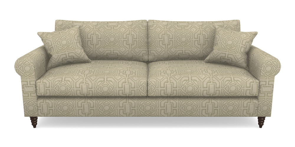 Product photograph of Apuldram 4 Seater Sofa In Rhs Collection - Large Knot Garden Linen - Pistachio from Sofas and Stuff Limited