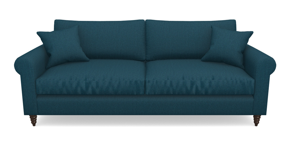 Product photograph of Apuldram 4 Seater Sofa In Plain Linen Cotton - Ink Pot from Sofas and Stuff Limited