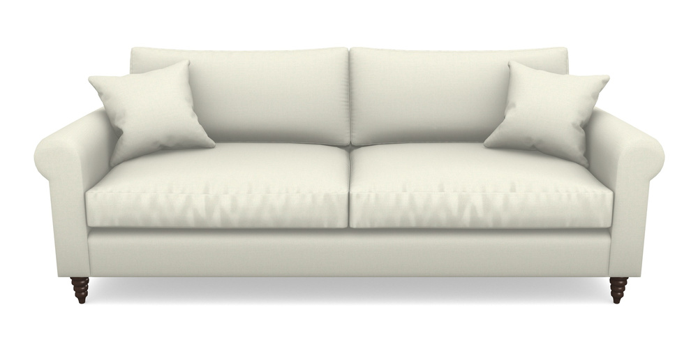 Product photograph of Apuldram 4 Seater Sofa In Plain Linen Cotton - Meringue from Sofas and Stuff Limited