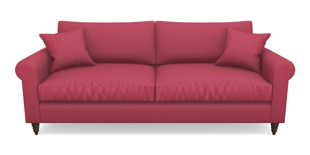 Product photograph of Apuldram 4 Seater Sofa In Plain Linen Cotton - Raspberry Jam from Sofas and Stuff Limited