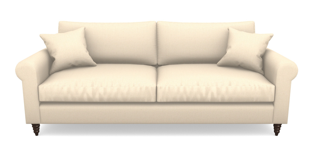 Product photograph of Apuldram 4 Seater Sofa In Plain Linen Cotton - Rice Pudding from Sofas and Stuff Limited