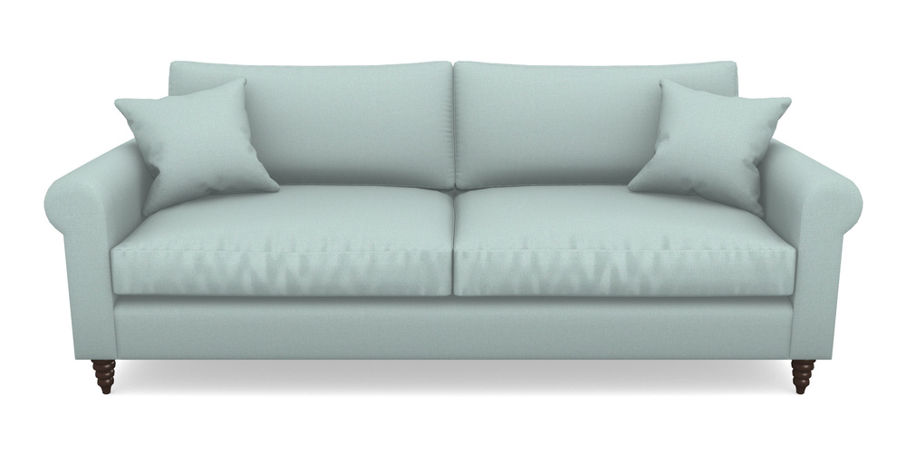 Product photograph of Apuldram 4 Seater Sofa In Plain Linen Cotton - Robins Egg from Sofas and Stuff Limited