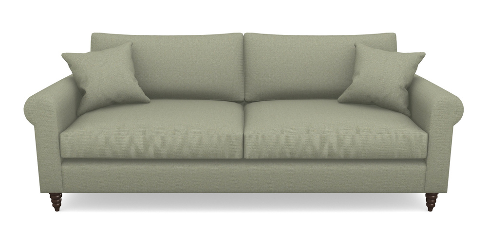 Product photograph of Apuldram 4 Seater Sofa In Plain Linen Cotton - Sage from Sofas and Stuff Limited