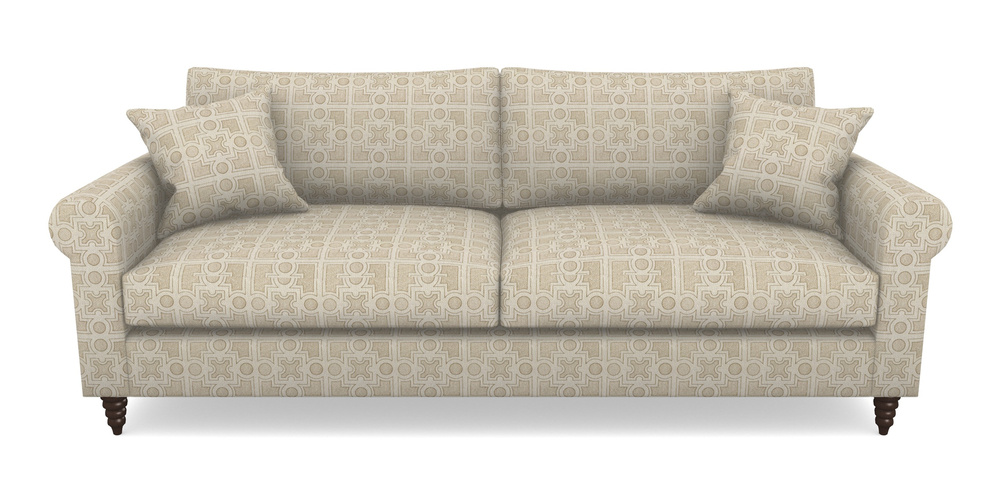 Product photograph of Apuldram 4 Seater Sofa In Rhs Collection - Small Knot Garden Cotton Weave - Gold from Sofas and Stuff Limited