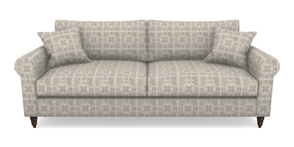 Product photograph of Apuldram 4 Seater Sofa In Rhs Collection - Small Knot Garden Cotton Weave - Grey from Sofas and Stuff Limited