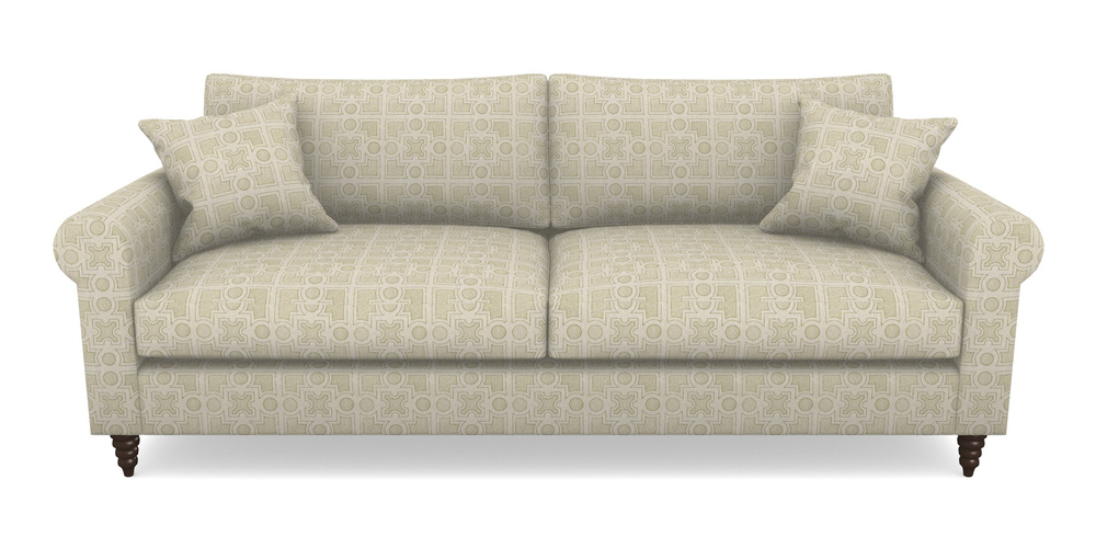 Product photograph of Apuldram 4 Seater Sofa In Rhs Collection - Small Knot Garden Cotton Weave - Olive from Sofas and Stuff Limited