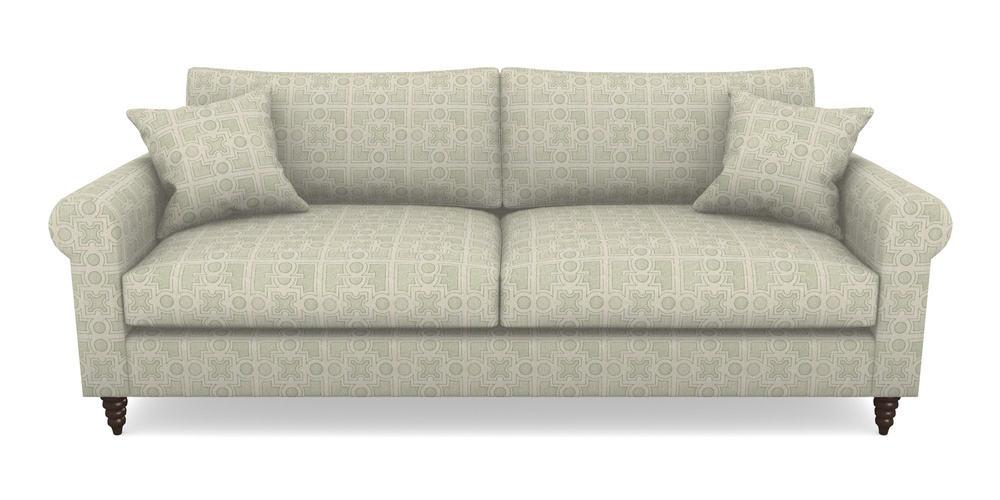 Product photograph of Apuldram 4 Seater Sofa In Rhs Collection - Small Knot Garden Cotton Weave - Pistachio from Sofas and Stuff Limited