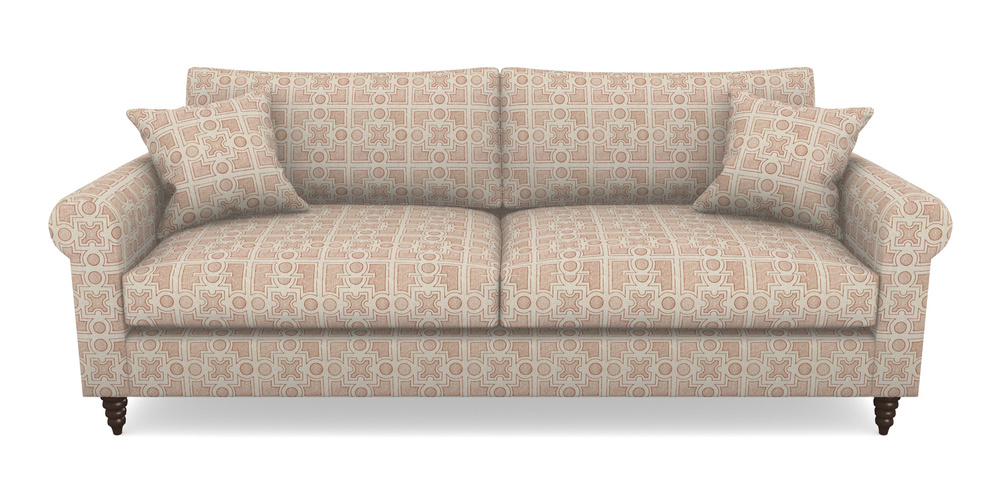 Product photograph of Apuldram 4 Seater Sofa In Rhs Collection - Small Knot Garden Cotton Weave - Terracotta from Sofas and Stuff Limited