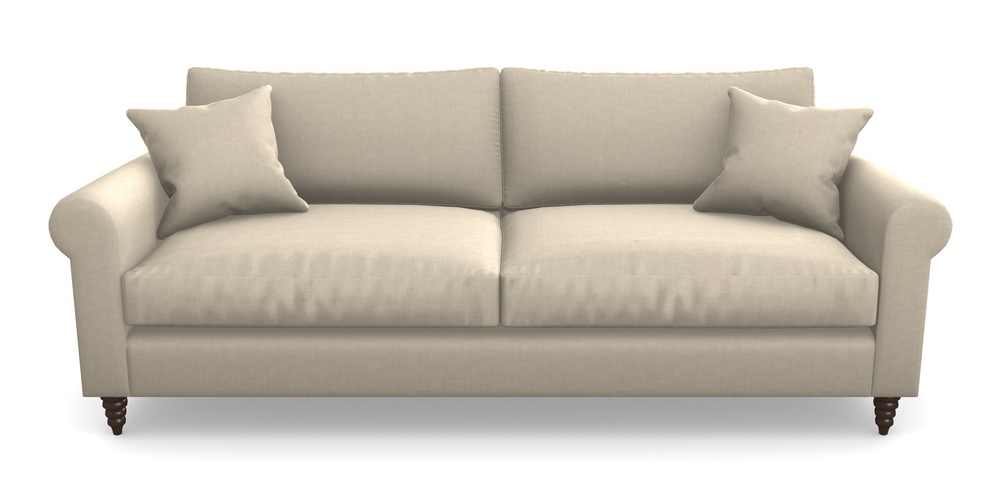 Product photograph of Apuldram 4 Seater Sofa In Super Soft Velvet - Hessian from Sofas and Stuff Limited