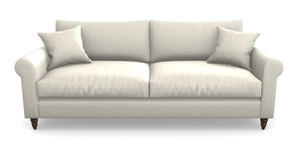 Product photograph of Apuldram 4 Seater Sofa In Super Soft Velvet - Linen from Sofas and Stuff Limited