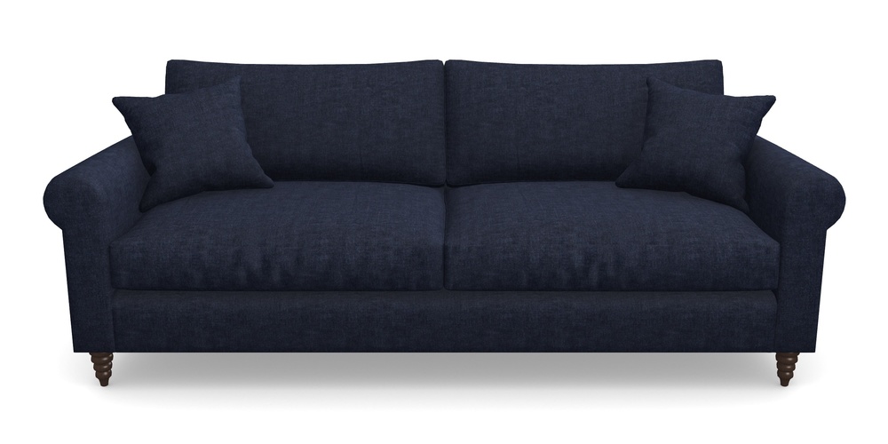 Product photograph of Apuldram 4 Seater Sofa In Super Soft Velvet - Navy from Sofas and Stuff Limited