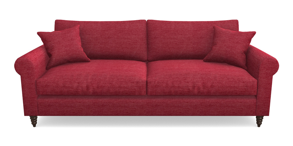 Product photograph of Apuldram 4 Seater Sofa In Textured Velvet - Firebrick from Sofas and Stuff Limited