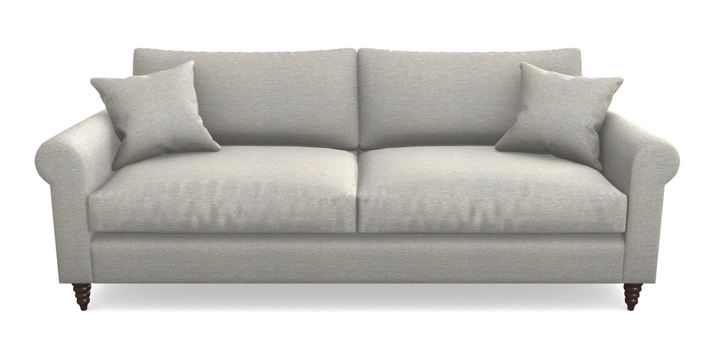 Product photograph of Apuldram 4 Seater Sofa In Textured Velvet - Silver from Sofas and Stuff Limited