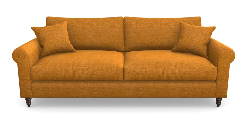 Product photograph of Apuldram 4 Seater Sofa In Textured Velvet - Turmeric from Sofas and Stuff Limited