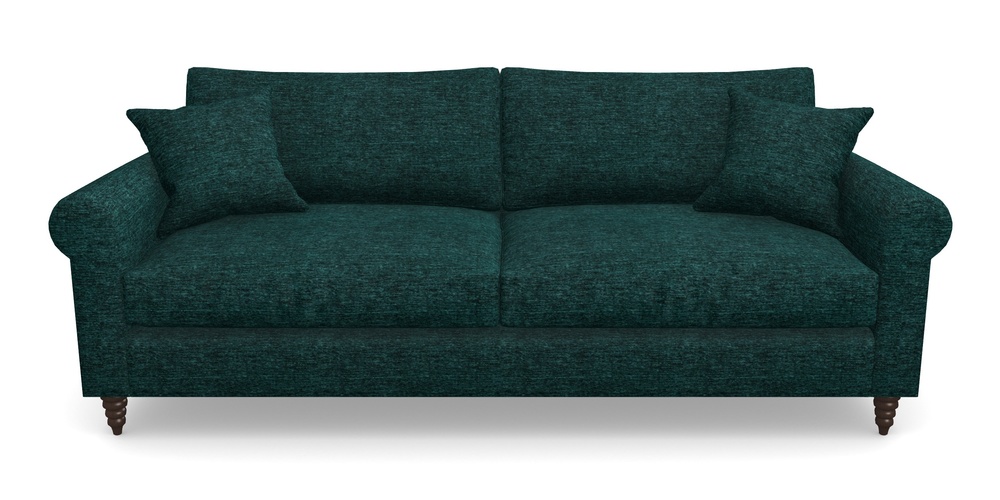 Product photograph of Apuldram 4 Seater Sofa In Textured Velvet - Viridian from Sofas and Stuff Limited