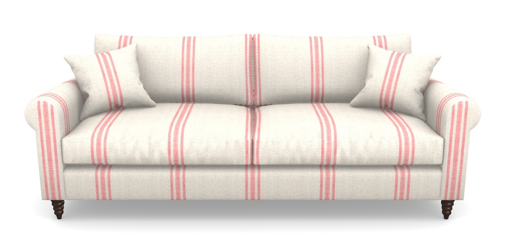 Product photograph of Apuldram 4 Seater Sofa In Walloon Linen - Red from Sofas and Stuff Limited