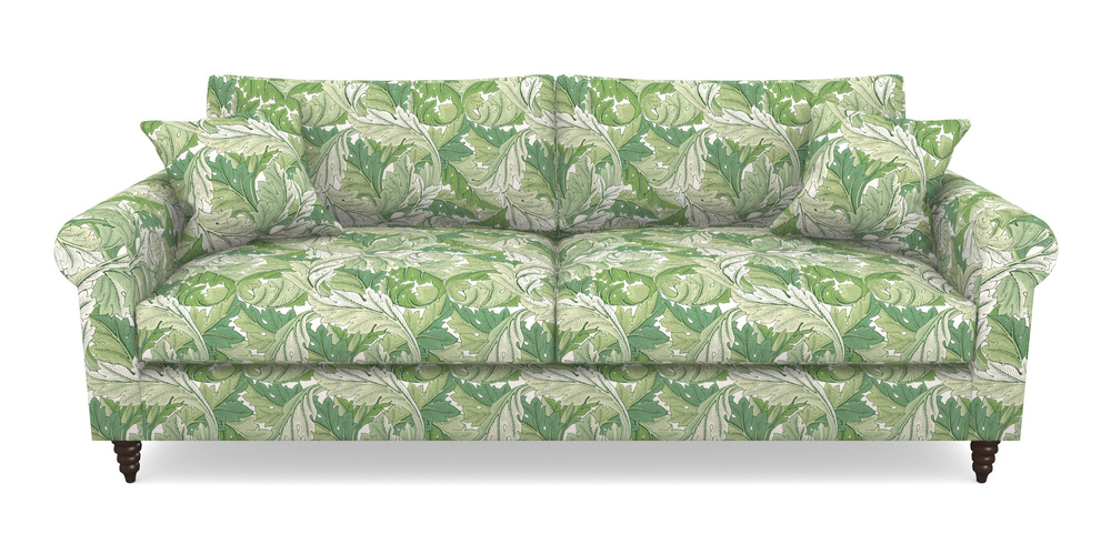 Product photograph of Apuldram 4 Seater Sofa In William Morris Collection - Acanthus - Leaf Green from Sofas and Stuff Limited