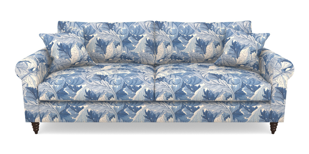 Product photograph of Apuldram 4 Seater Sofa In William Morris Collection - Acanthus - Woad from Sofas and Stuff Limited