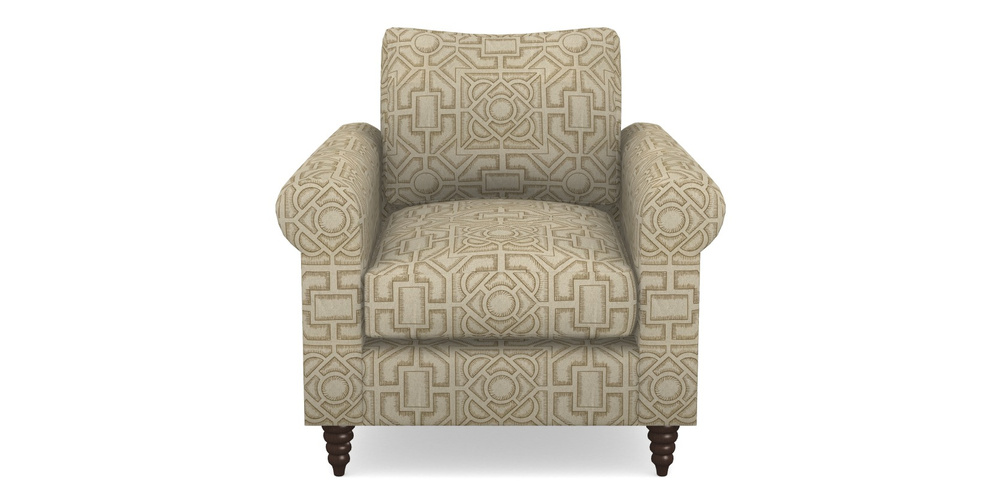 Product photograph of Apuldram Chair In Rhs Collection - Large Knot Garden Linen - Gold from Sofas and Stuff Limited