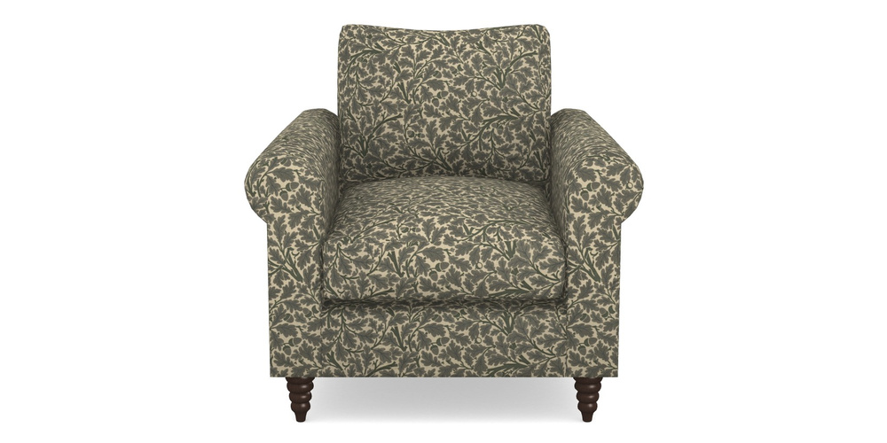 Product photograph of Apuldram Chair In V A Drawn From Nature Collection - Oak Tree - Dark Green from Sofas and Stuff Limited