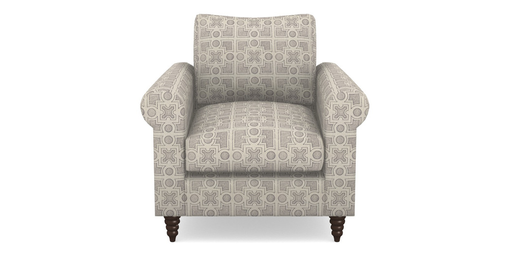 Product photograph of Apuldram Chair In Rhs Collection - Small Knot Garden Cotton Weave - Grey from Sofas and Stuff Limited