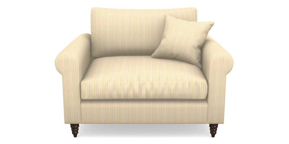 Product photograph of Apuldram Snuggler In Cloth 22 - Racing Stripes Ayr - Lemon from Sofas and Stuff Limited