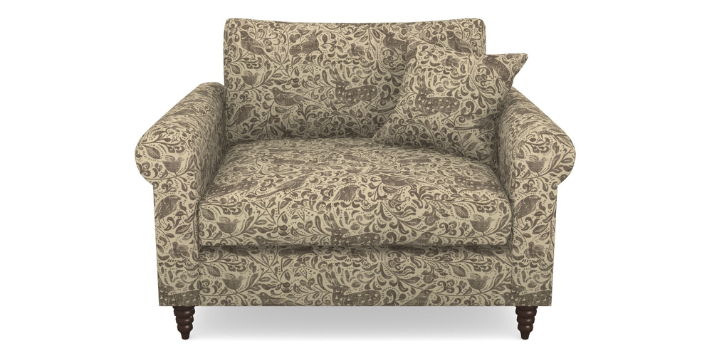 Product photograph of Apuldram Snuggler In V A Drawn From Nature - Bird And Rabbit - Brown from Sofas and Stuff Limited