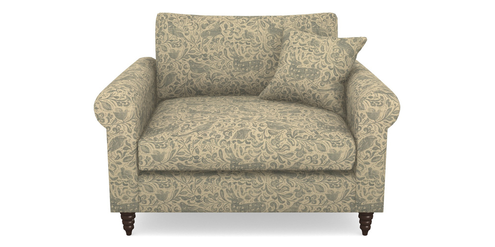 Product photograph of Apuldram Snuggler In V A Drawn From Nature - Bird And Rabbit - Duck Egg from Sofas and Stuff Limited