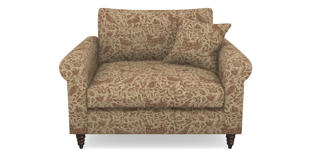 Product photograph of Apuldram Snuggler In V A Drawn From Nature - Bird And Rabbit - Terracotta from Sofas and Stuff Limited