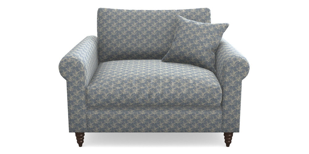 Product photograph of Apuldram Snuggler In Cloth 21 - Decorative Leaf - Bilberry from Sofas and Stuff Limited