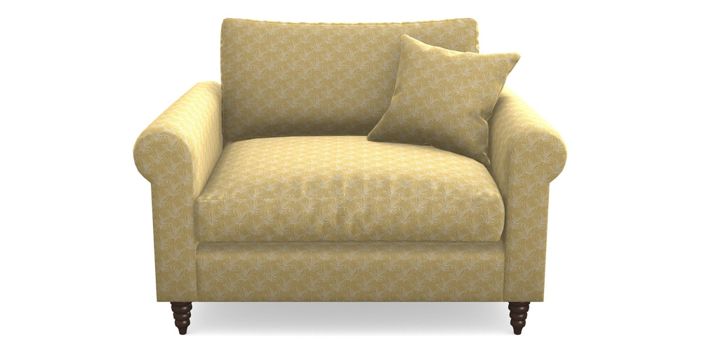 Product photograph of Apuldram Snuggler In Cloth 21 - Decorative Leaf - Canary from Sofas and Stuff Limited