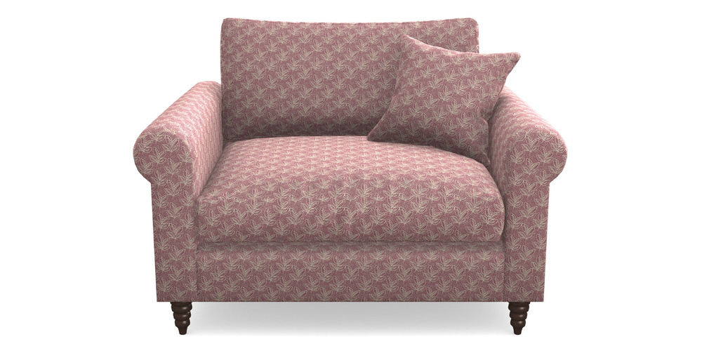 Product photograph of Apuldram Snuggler In Cloth 21 - Decorative Leaf - Cassis from Sofas and Stuff Limited