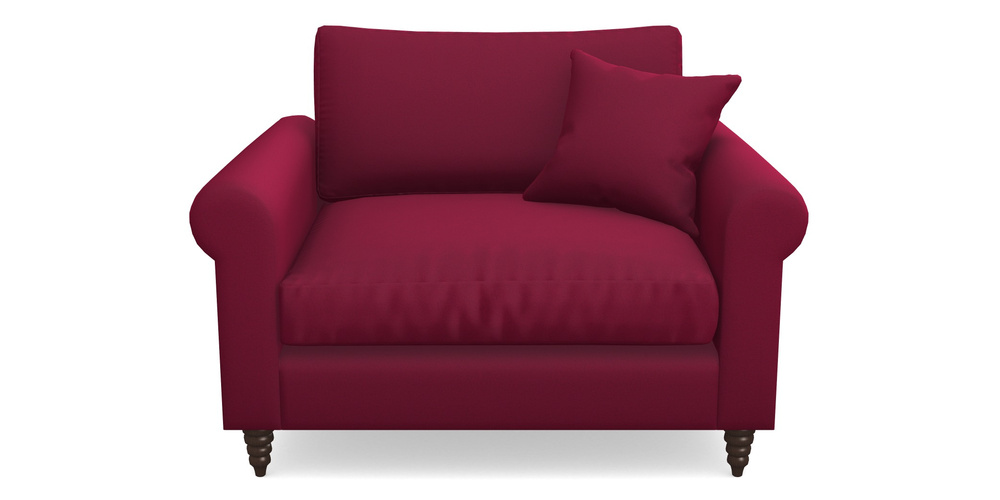 Product photograph of Apuldram Snuggler In Clever Glossy Velvet - Chianti from Sofas and Stuff Limited