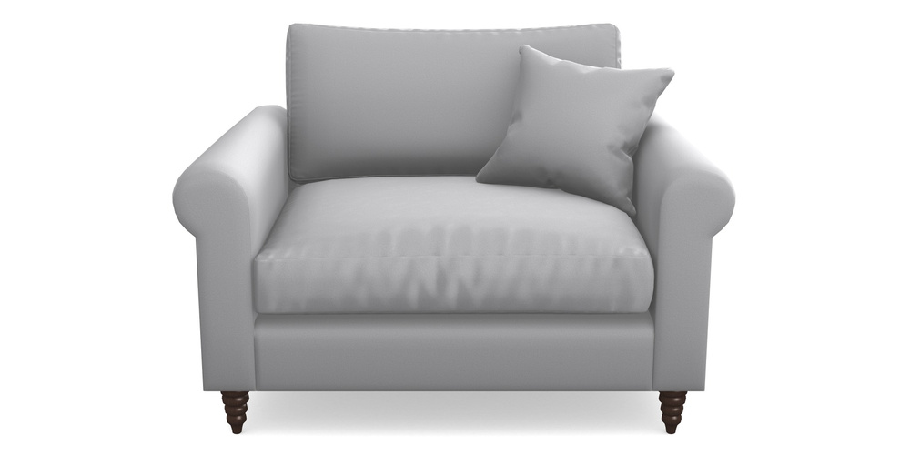 Product photograph of Apuldram Snuggler In Clever Glossy Velvet - Fifty Shades from Sofas and Stuff Limited