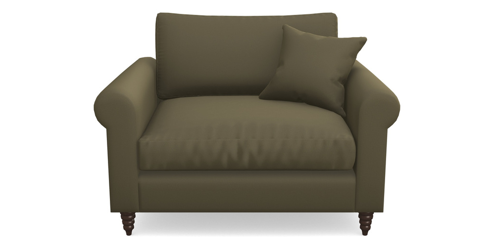 Product photograph of Apuldram Snuggler In Clever Glossy Velvet - Sherwood from Sofas and Stuff Limited