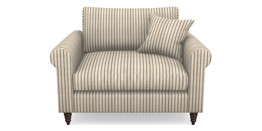 Product photograph of Apuldram Snuggler In Cloth 18 Stripes - Ticking - Bible Black from Sofas and Stuff Limited