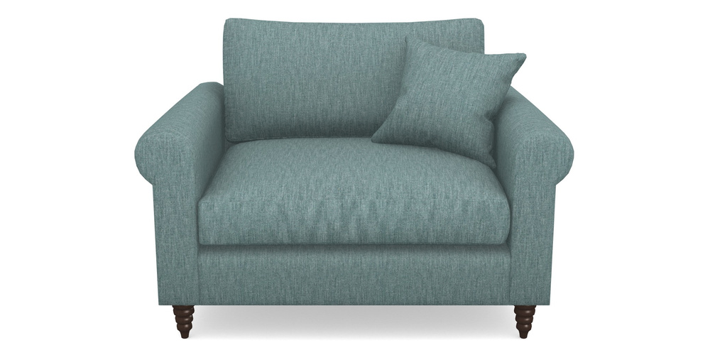 Product photograph of Apuldram Snuggler In Clever Cotton Mix - Teal from Sofas and Stuff Limited