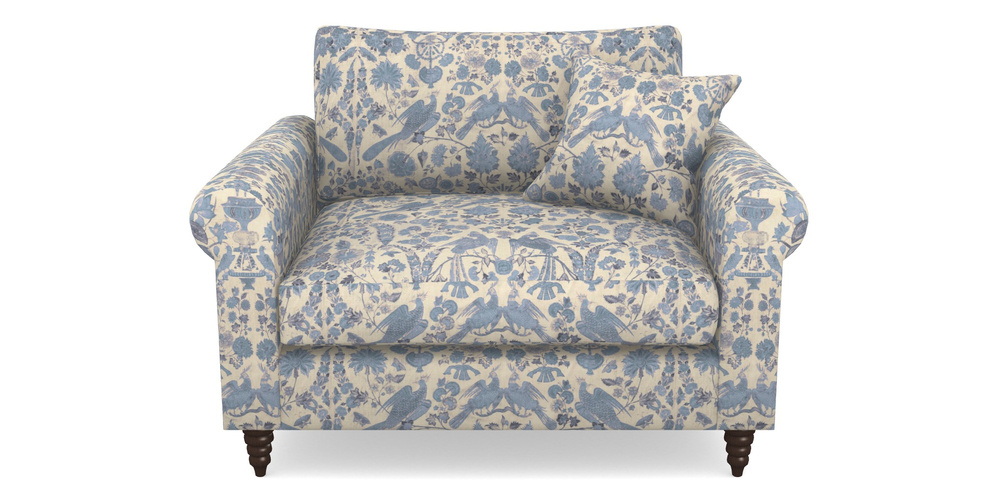 Product photograph of Apuldram Snuggler In V A Brompton Collection - Coromandel - Morning Blue from Sofas and Stuff Limited