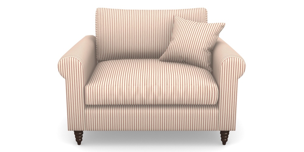 Product photograph of Apuldram Snuggler In Cotton Stripe - Peony from Sofas and Stuff Limited