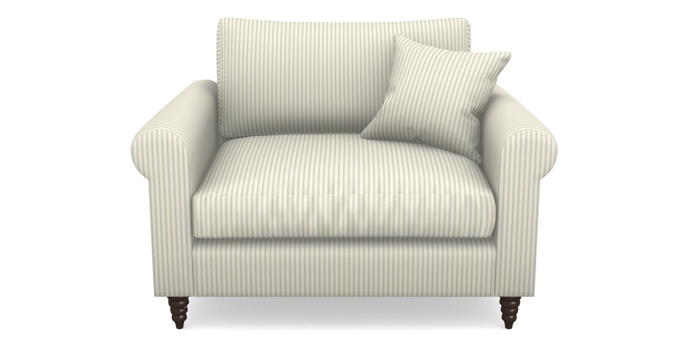 Product photograph of Apuldram Snuggler In Cotton Stripe - Sky from Sofas and Stuff Limited