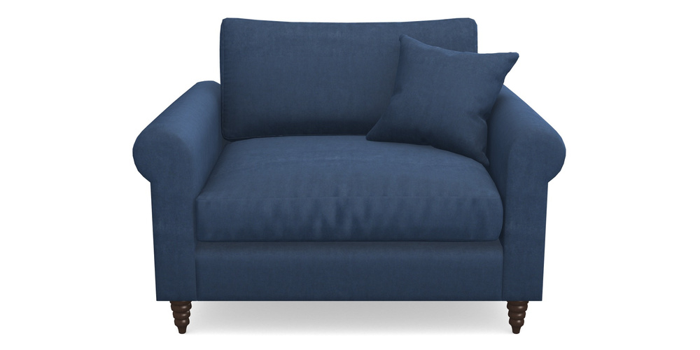 Product photograph of Apuldram Snuggler In Clever Tough And Eco Velvet - Agean from Sofas and Stuff Limited