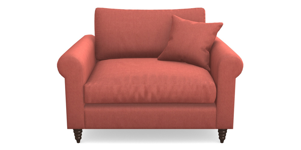 Product photograph of Apuldram Snuggler In Clever Tough And Eco Velvet - Damson from Sofas and Stuff Limited